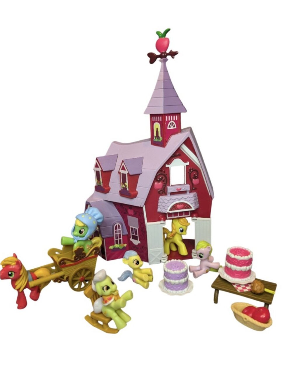 My Little Pony MLP Sweet Apple Acres Playset & Figures 2014 Incomplete